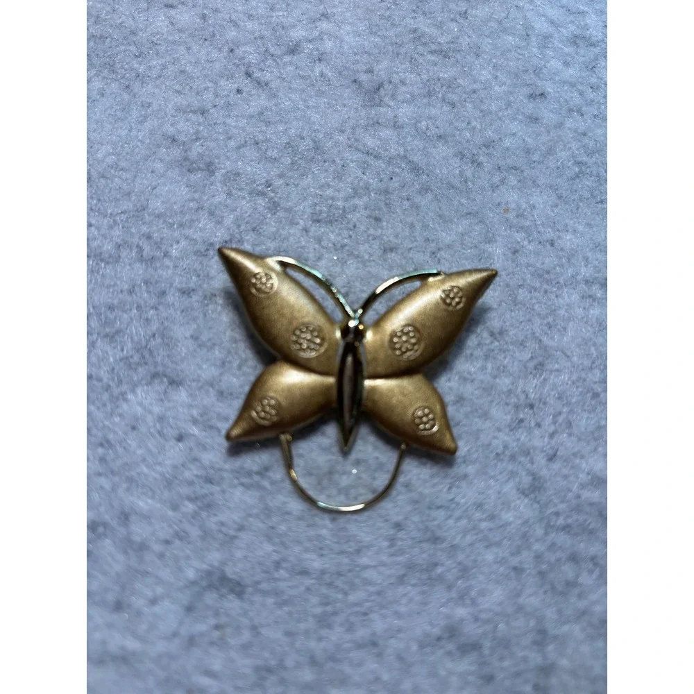#48. Butterfly Brooch Pin with Ring